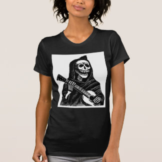 Camiseta Santa Muerte (parca mexicano) que toca la guitarra