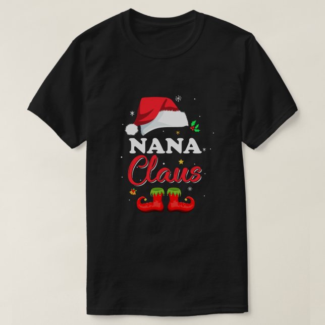 Camiseta Santa Nana Claus comparte Navidades de pijamas fam (Diseño del anverso)