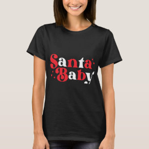 Camiseta Santa Navidad Bebé Lindo Moderno Script Tygraphy B