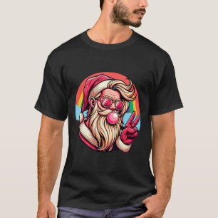 Camiseta Santa Navidad Paz Rosa Xmas Chicle Gay Rai