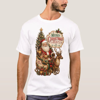 Camiseta Santa Navidad Vintage