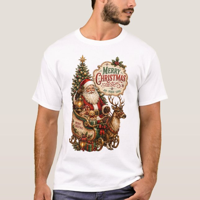 Camiseta Santa Navidad Vintage (Anverso)