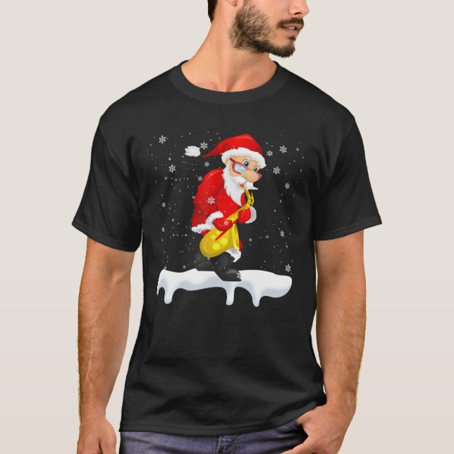 Camiseta Santa Navidades de habla saxofónica (Anverso)