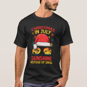 Camiseta Santa Navidades En Julio Sunshine En Vez De Nieve