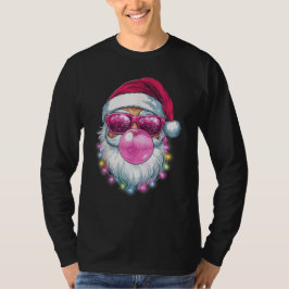 Camiseta Santa Navidades Gafas de Sol Rosa Retro Gum de bur