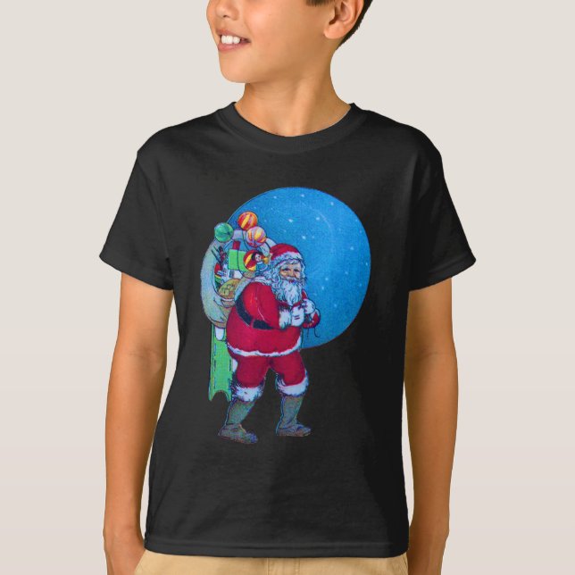 CAMISETA SANTA, NAVIDADES REGALOS Y JUGUETES EN EL ESTRELLO (Anverso)