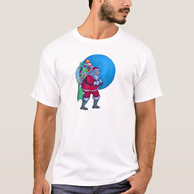 CAMISETA SANTA, NAVIDADES REGALOS Y JUGUETES EN EL ESTRELLO (Anverso)