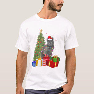 Camiseta Santa nebelung cat navidad árbol luz de navidad ga