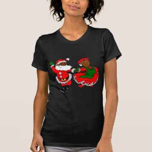 Camiseta santa negra mrs claus