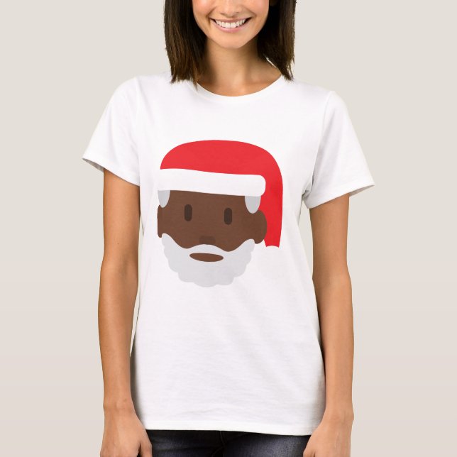 Camiseta santa negro claus emoji (Anverso)