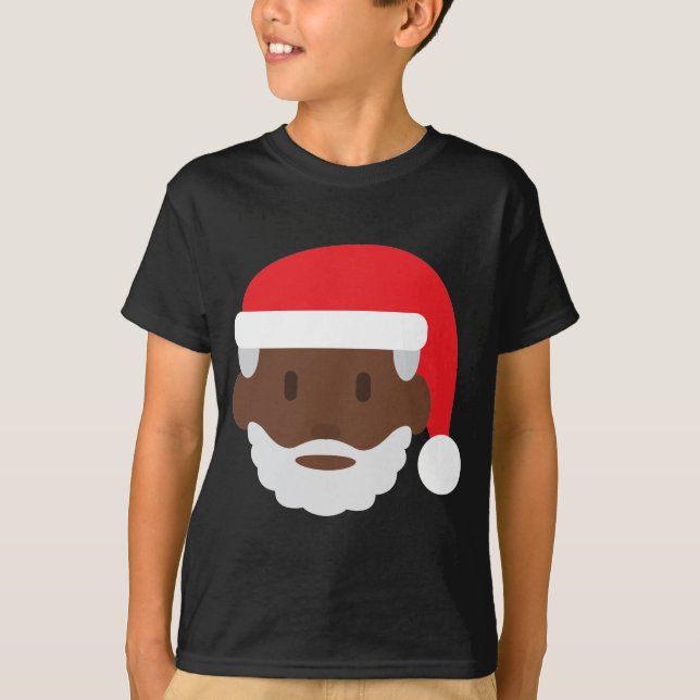 Camiseta santa negro claus emoji (Anverso)