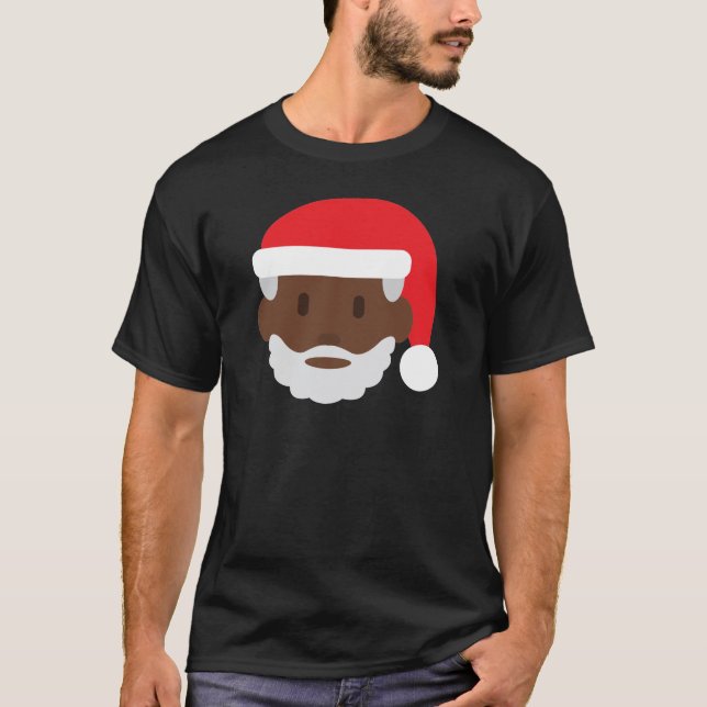 Camiseta santa negro claus emoji (Anverso)