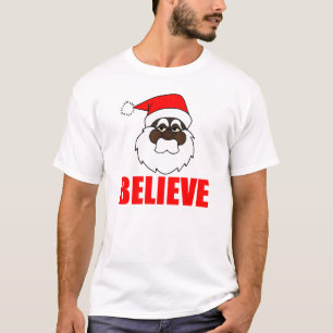 Camiseta Santa negro, cree