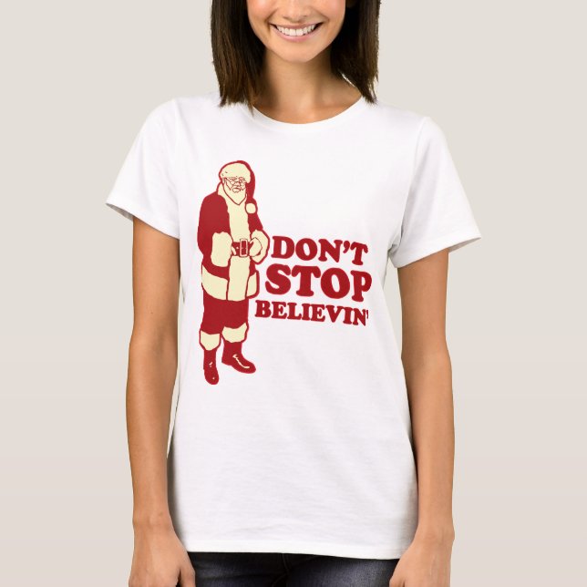 Camiseta Santa, no para Believin (Anverso)