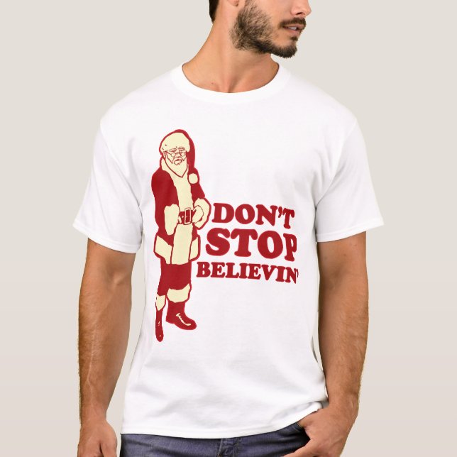 Camiseta Santa, no para Believin (Anverso)