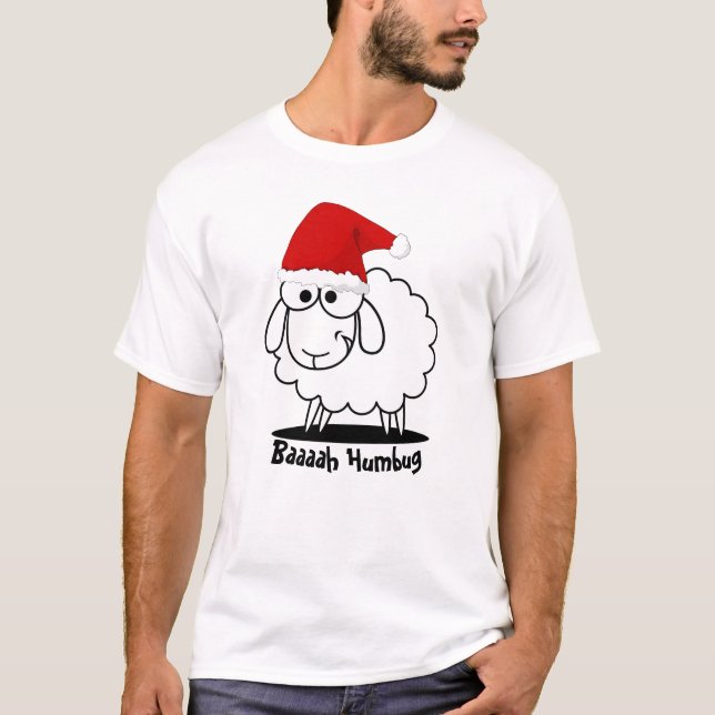 Camiseta Santa Oveja Bah Humbug (Anverso)