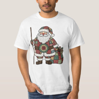Camiseta Santa Patchwork