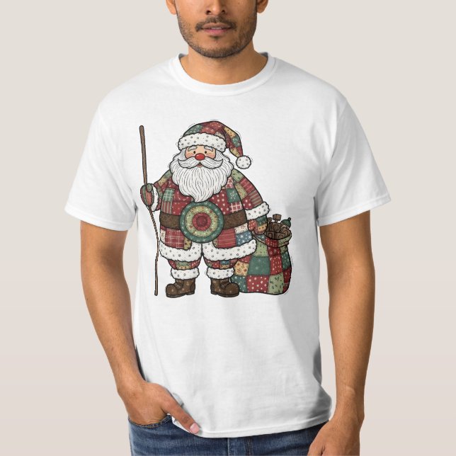Camiseta Santa Patchwork (Anverso)