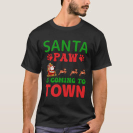 Camiseta Santa Paw va a la ciudad