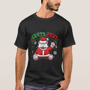 Camiseta Santa Paws Cat Sweet Animals Para Navidades