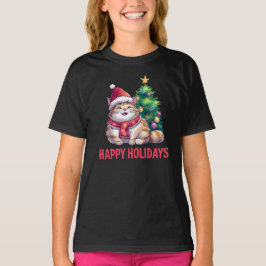 Camiseta Santa Paws desea Felices Fiestas