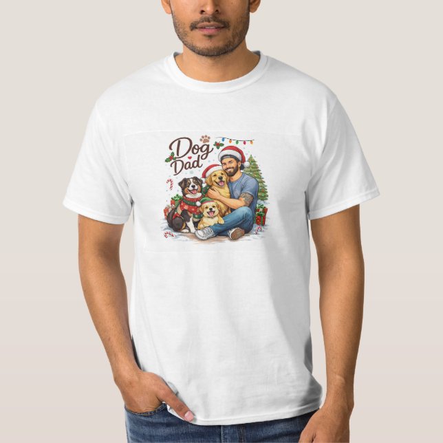 Camiseta Santa Paws Dog Dad – Lindo Perro de Navid (Anverso)