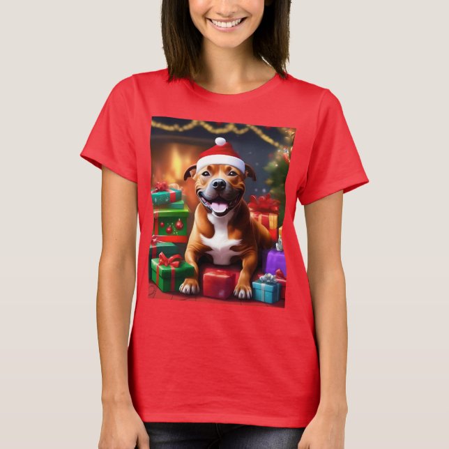 Camiseta "Santa Paws: La sorpresa festiva de un soldado" (Anverso)