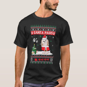 Camiseta Santa Paws Shih Tzu Feliz Navidad Perro Noche de N