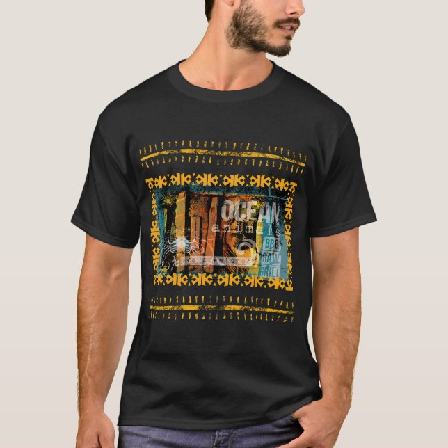 Camiseta Santa pescando para Navidad (Anverso)