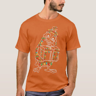 Camiseta Santa Pingüino Árbol de Navidad Luz Pajama Navidad