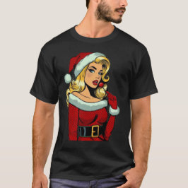 Camiseta Santa Pinup: Pop Art Glam