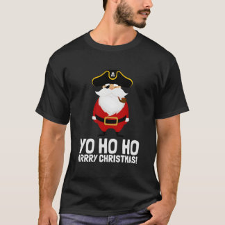 Camiseta Santa Pirata Yo Ho Ho Parche De Ojo Capitán