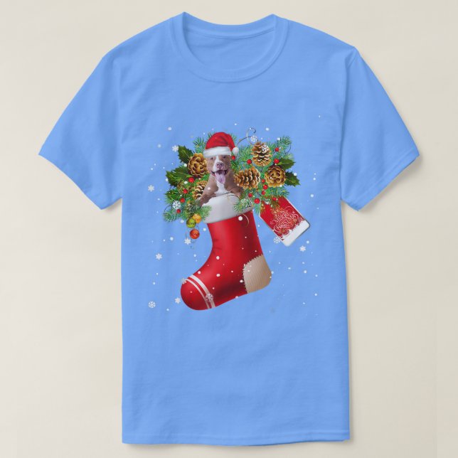 Camiseta Santa Pitbull En Navidades Contra Pajama (Diseño del anverso)