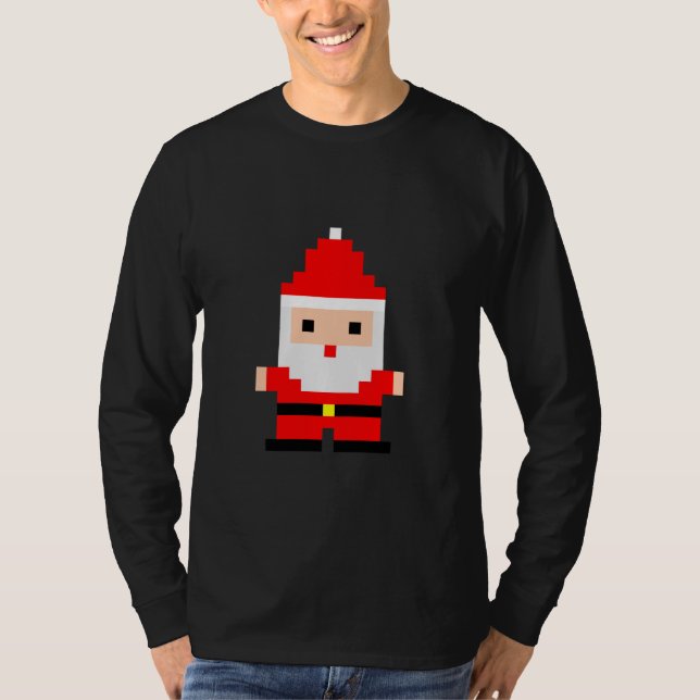 Camiseta Santa Pixel Art 1 (Anverso)