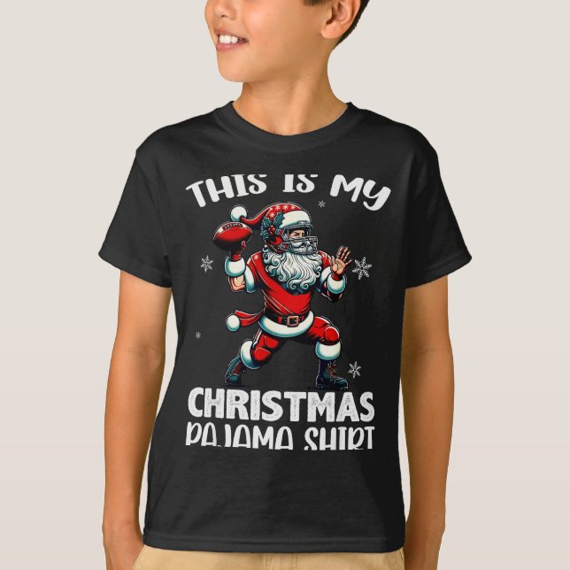 Camiseta Santa Playing American Football, This Is My Christ (Anverso)