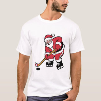 Camiseta Santa Playing Hockey Christmas Sports Design