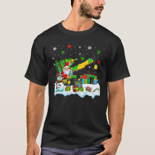 Camiseta Santa Portando Árbol De Navidad En Crane Truck Sno
