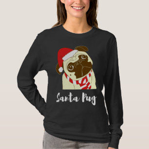 Camiseta Santa Pug Relajada Fit 166