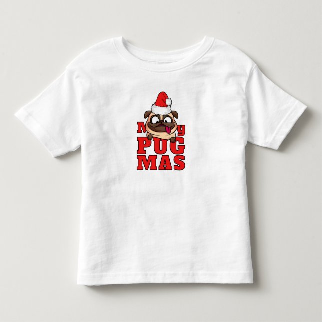 Camiseta Santa Pug Toddler de Merry Pugmas (Anverso)
