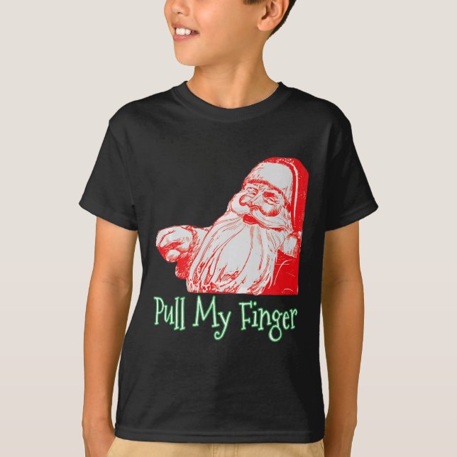 Camiseta Santa Pull My Finger Funny Navidades Fart Humor Pr (Anverso)