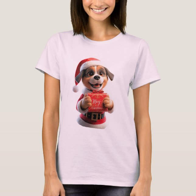 Camiseta Santa Pup dice: ¡Abraza la Navidad! 🎅🐾 (Anverso)
