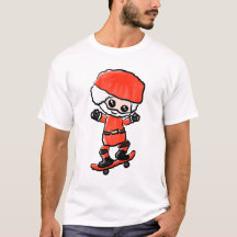 Santa que anda en monopatín