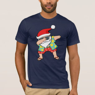 Camiseta Santa que frota hawaiano