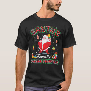 Camiseta Santa Red Plaid, proveedor de cuidados diurnos fav