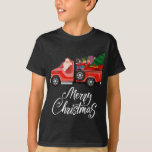 Camiseta Santa Red Truck Merry Christmas Tree Regalos Vinta<br><div class="desc">Santa Red Truck Merry Christmas Tree Regalos Vintage</div>