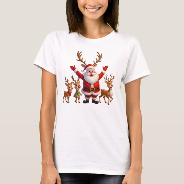 Camiseta Santa & Reindeer Crew (Anverso)