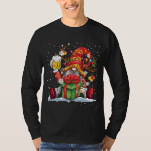 Camiseta Santa Reindeer Gnome Beer Cerveza Funny Navidades