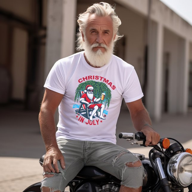Camiseta Santa Relajándose con una Fría (Subido por el creador)