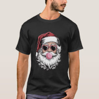 Santa Retro Con Gafas Soplando Burbuja Navidad