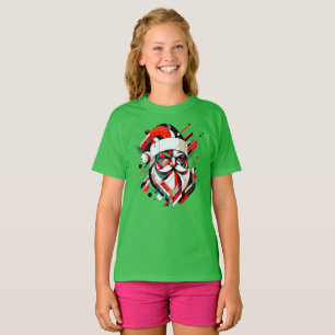 Camiseta Santa retro-futurista